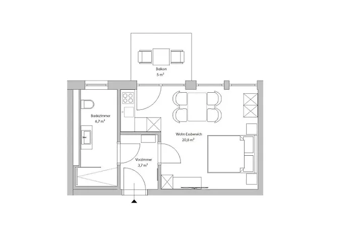 Stylische Mit Balkon Apartment *